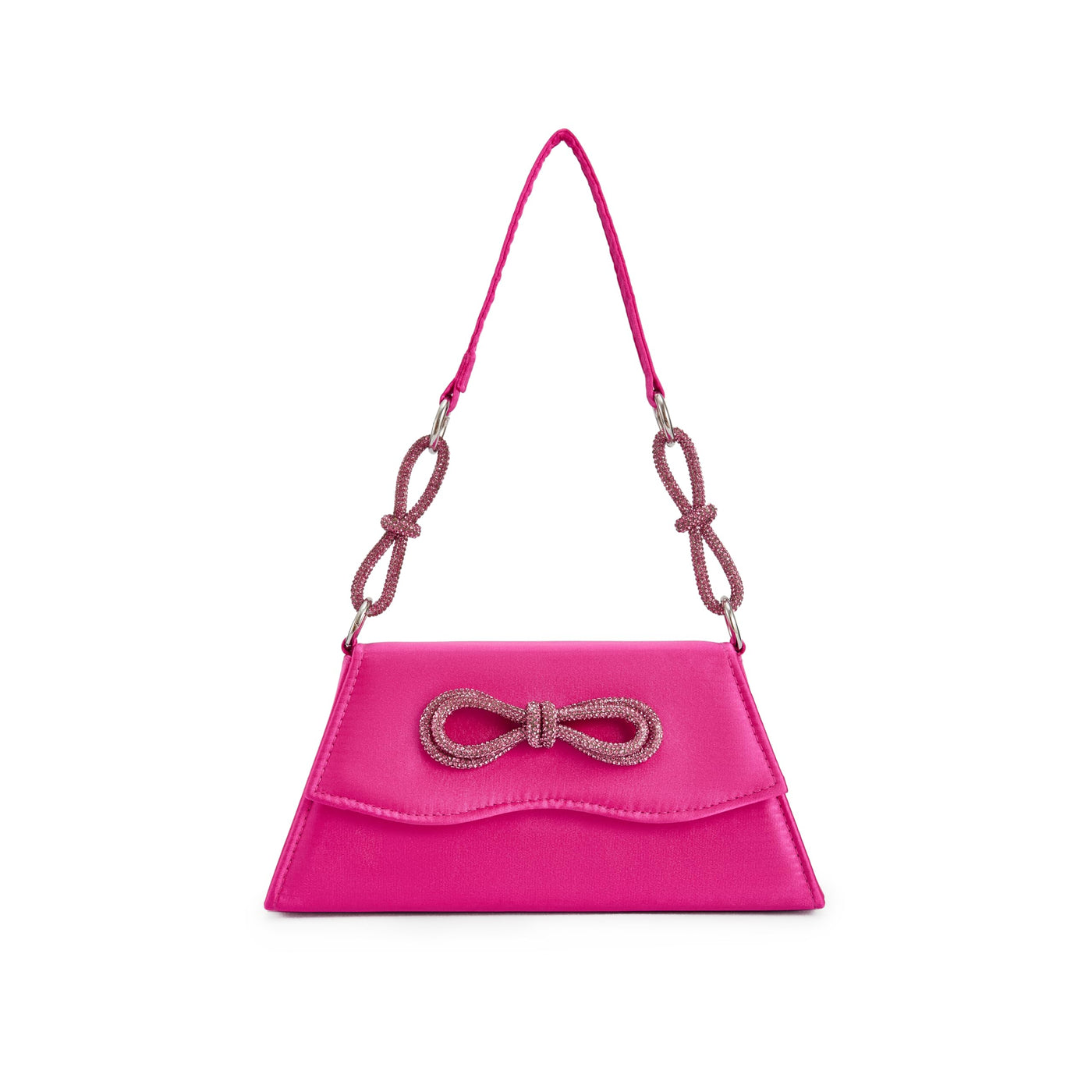 Lady Couture AMY Rhinestone Bow Handbag, Fuchsia