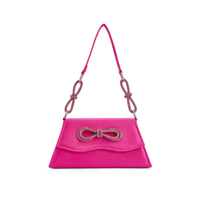Lady Couture AMY Rhinestone Bow Handbag, Fuchsia