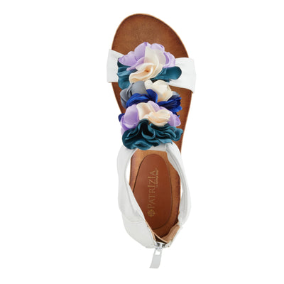 PATRIZIA Women's Begonia T-Strap Wedge Sandal White Multi EU 39 / US 8.5