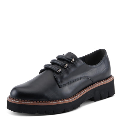 PATRIZIA Women's HAZELINA Oxfords with Burnished Finish, Elastic Laces, and Lightweight EVA Sole
