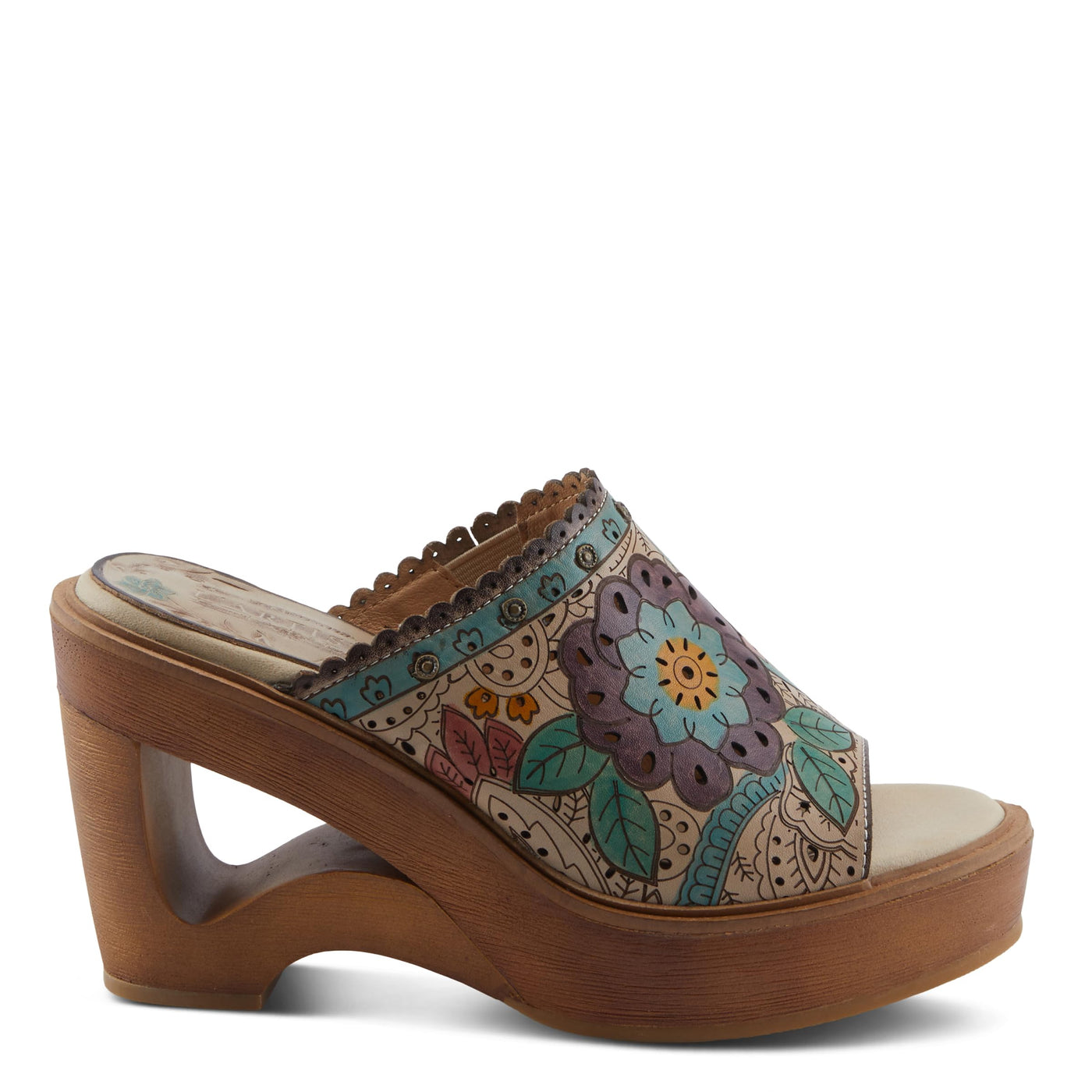 L'Artiste by Spring Step Women's Calle Sandal, Beige Multi, 8.5