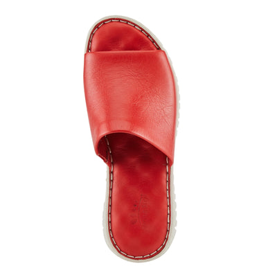 Spring Step NAPPA Women's Soft Leather Slip-On - Cushioned Footbed, Elastic Gore, Maximum Flexibility Red EU 41 / US 9.5-10