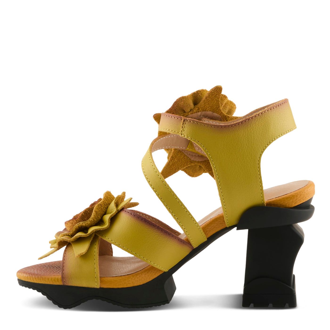 Spring Step L`Artiste Women's Shelly Ankle Strap Sandal Yellow EU 41 / US 9.5-10