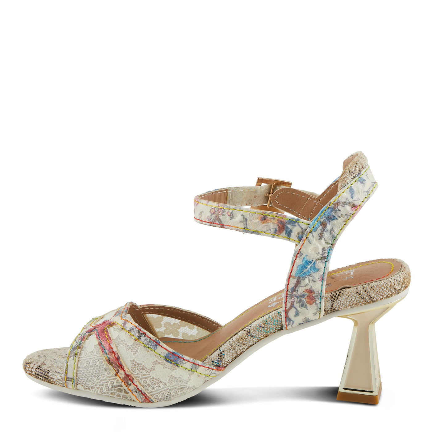 Spring Step L'Artiste Women's CHATEL Open-Toe Sandals - Classic Elegance with a Contemporary Twist Beige Multi EU 42 / US 10.5-11