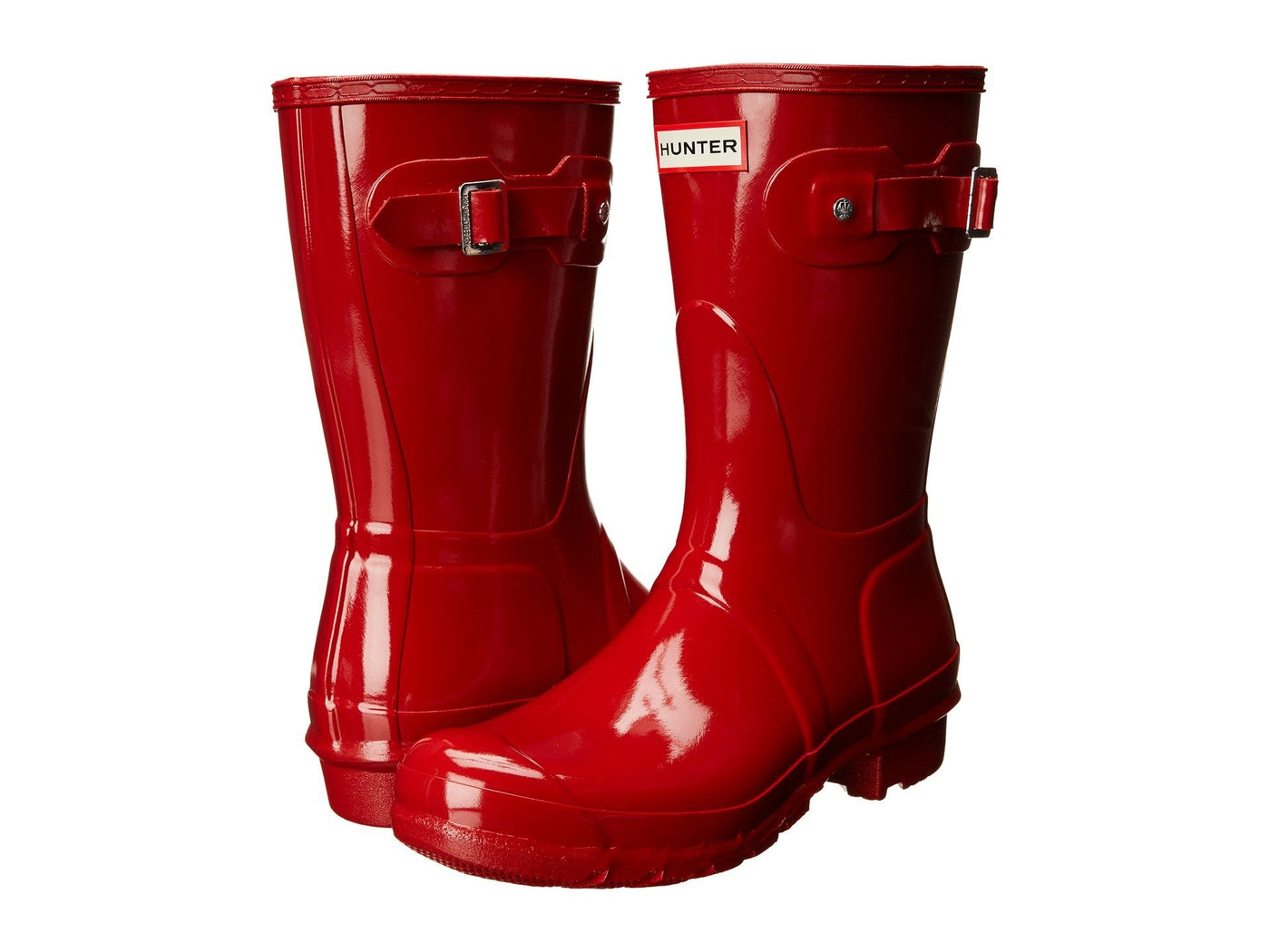 Hunter Women's Original Short Gloss Rain Boot, Military Red, 8