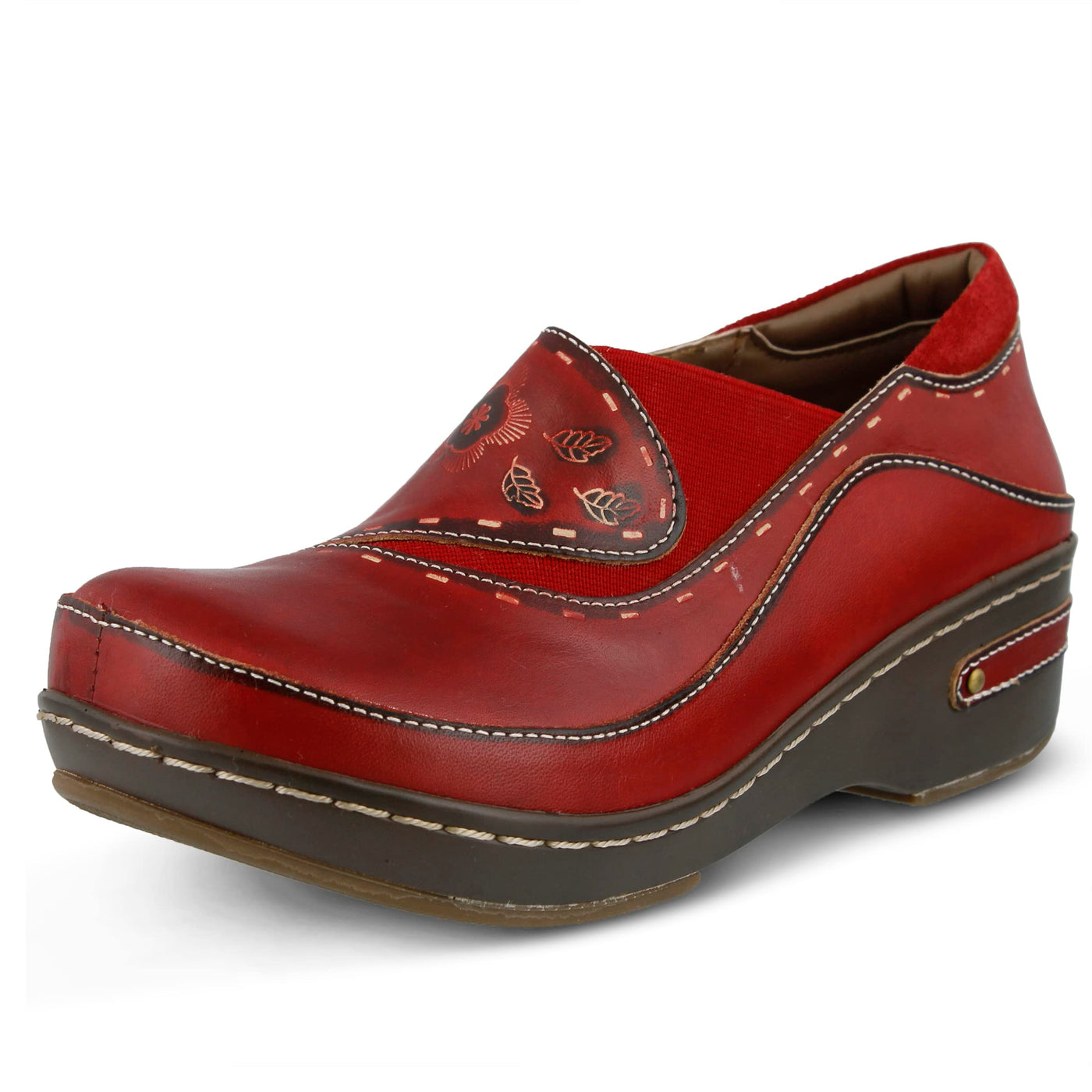 L'artiste by Spring Step Women's Burbank Mule, Red, 35 EU/5 M US