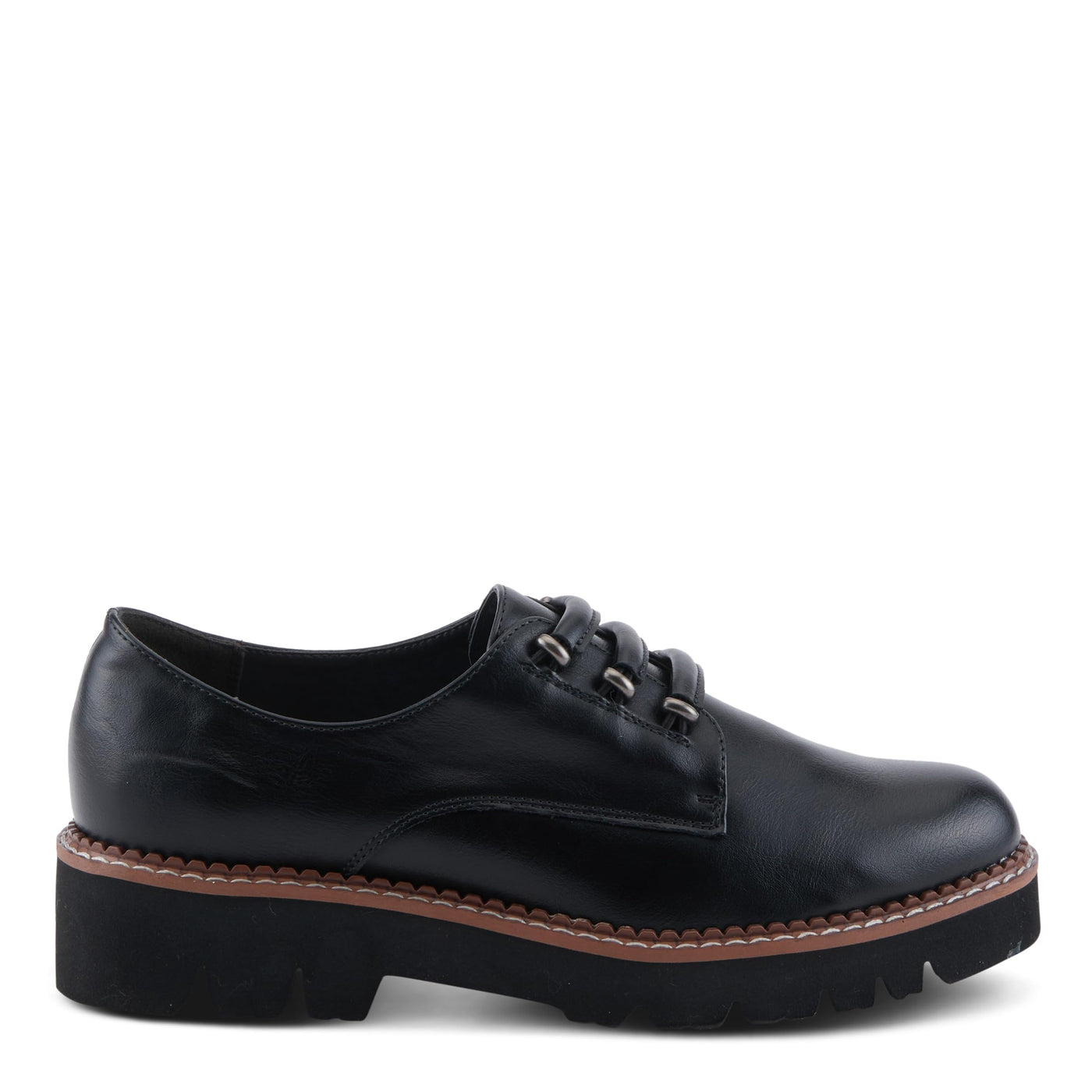 PATRIZIA Women's HAZELINA Oxfords with Burnished Finish, Elastic Laces, and Lightweight EVA Sole