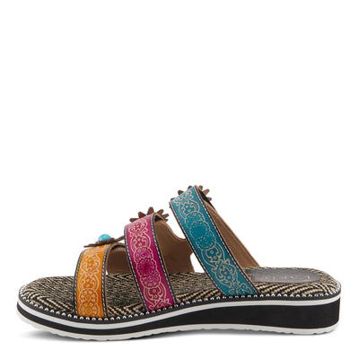 L'Artiste by Spring Step Women's Maryse Sandal, Black Multi, 7.5-8