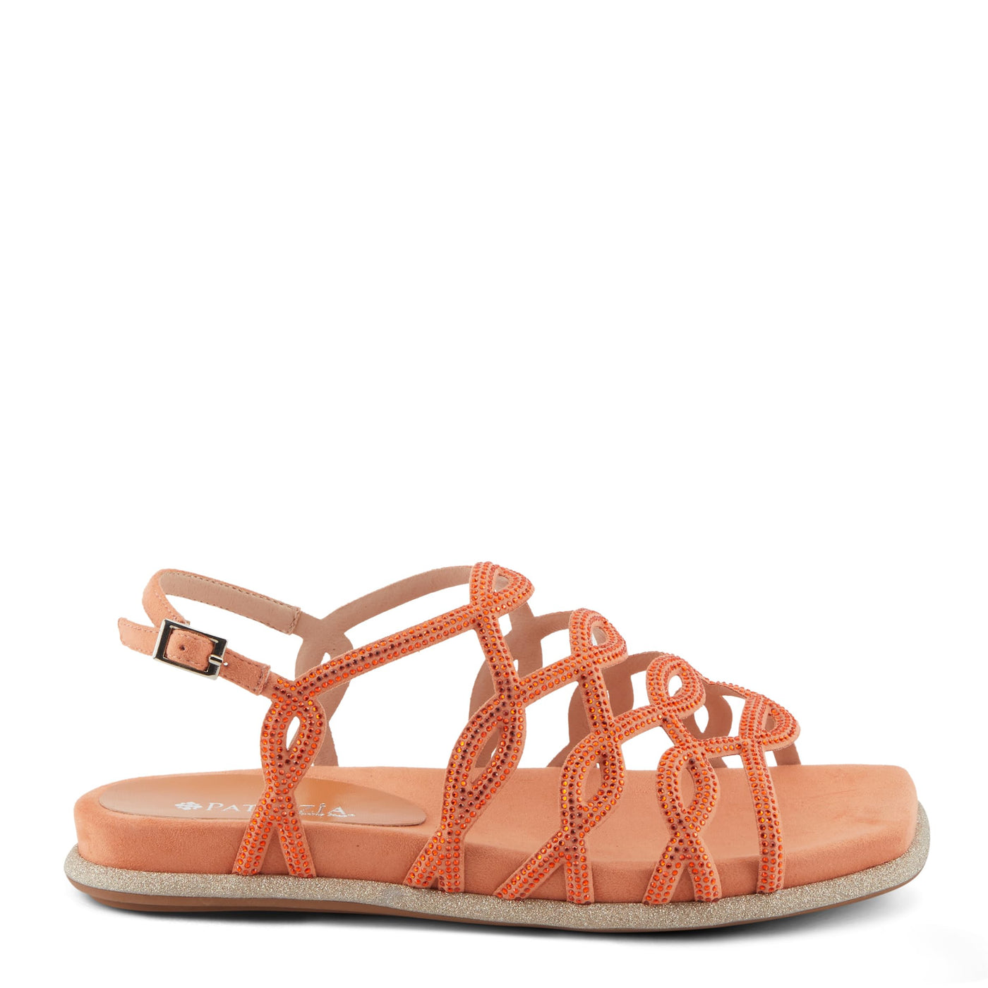 PATRIZIA Women's GLAMGLOSS Flat Sandals Orange EU 36 / US 5.5-6