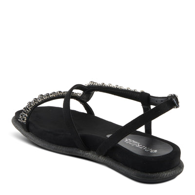 PATRIZIA Women's SHINYQUEEN Flat Sandals Black EU 39 / US 8.5