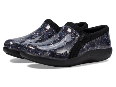 Alegria Duette - Stylish and Supportive Women's Nursing Shoe for All-Day Comfort - Nursing and Healthcare Professionals Poppy Pop Black Comfort Vegan Sporty Slip On Nurses Clog Shoes 10.5-11 M US