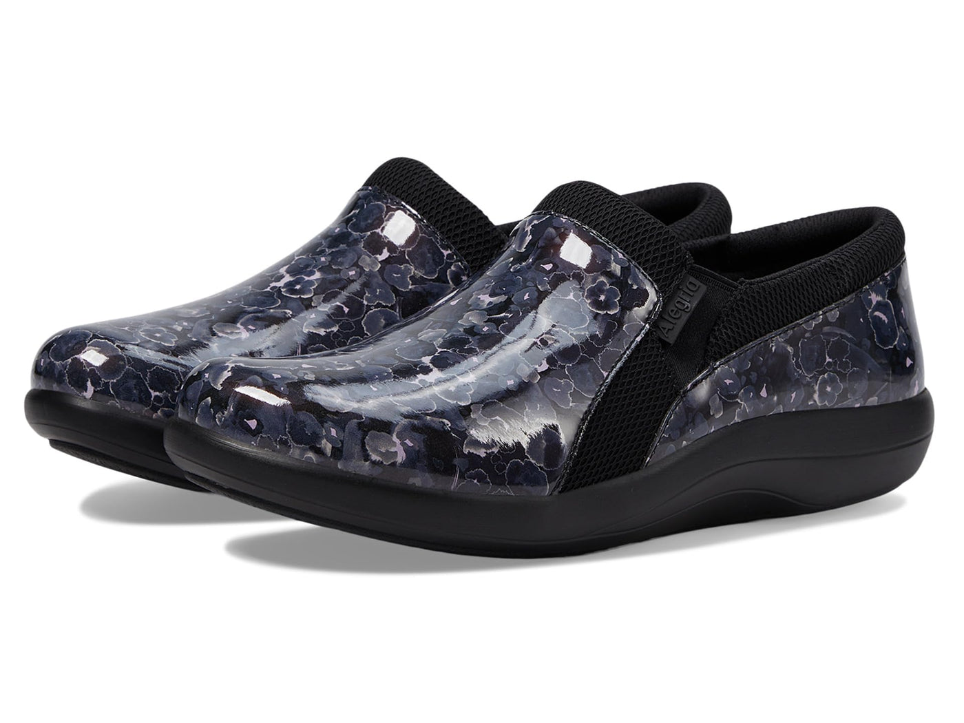 Alegria Duette - Stylish and Supportive Women's Nursing Shoe for All-Day Comfort - Nursing and Healthcare Professionals Poppy Pop Black Comfort Vegan Sporty Slip On Nurses Clog Shoes 10.5-11 M US