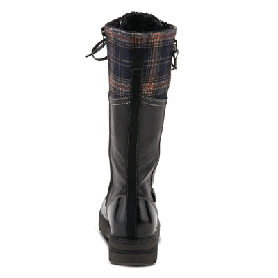 PATRIZIA Spring Step Chickeze Tall Boots for Women - Pull-On Ladies Boots with Lace-up, Zipper Closure - Womens Boots for Outdoor - Black Multi EU 39 / US 8.5