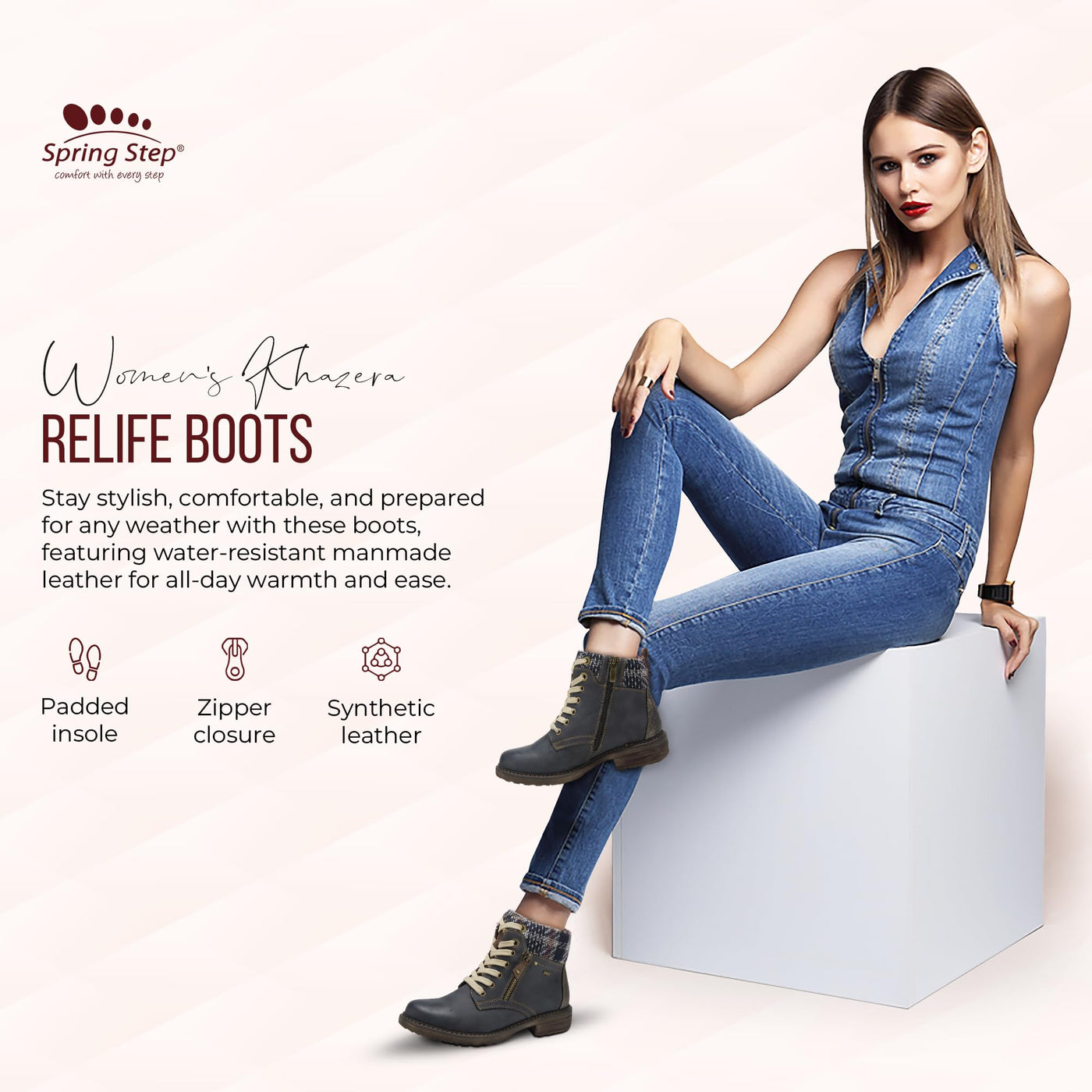 Spring Step KHAZERA Boots Black 43 Euro (Women US