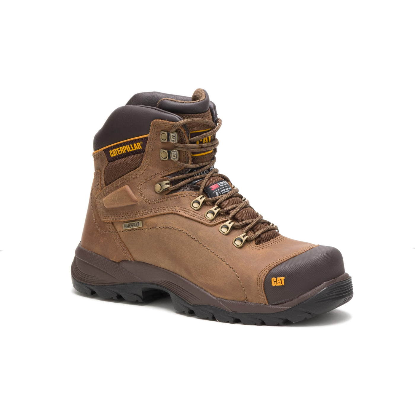 Cat Footwear Men's Diagnostic Hi St Work Boot, Dark Beige, 10