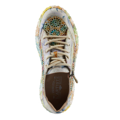 L'Artiste by Spring Step Women's Bloomington Sneaker, Beige Multi, 6.5-7