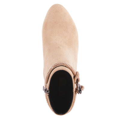 PATRIZIA Women's Kitten Microsuede Heeled Bootie Beige EU 40 / US 9