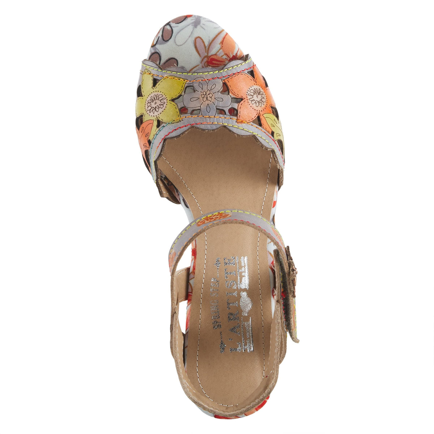Spring Step L'Artiste Women's Avantgarde Back Strap High Heel Sandal Grey Multi EU 41 / US 9.5-10