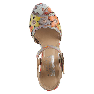 Spring Step L'Artiste Women's Avantgarde Back Strap High Heel Sandal Grey Multi EU 41 / US 9.5-10
