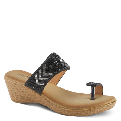 PATRIZIA Women's Geminata Slide Wedge Sandal Black EU 39 / US 8.5