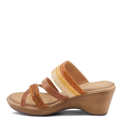 PATRIZIA Women's MAHINA Cross-Strapped Wedge Sandals Brown Multi EU 40 / US 9