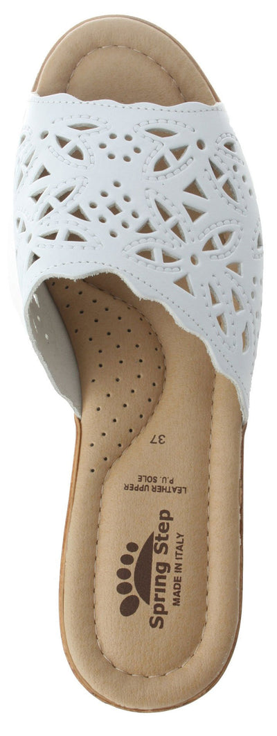 Women's Spring Step Slide Sandals WHITE 39 M EU, 8.5 M