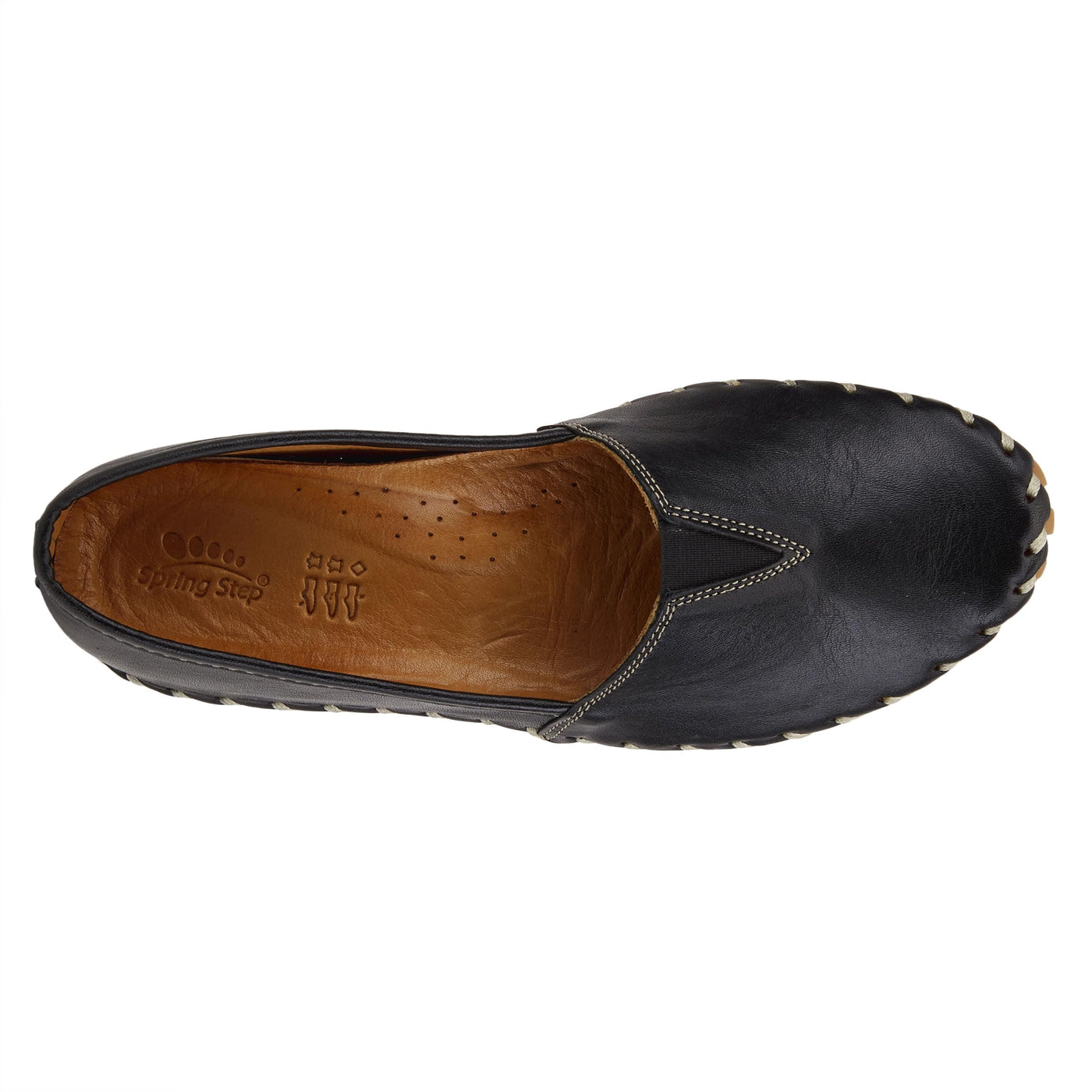 Spring Step Kathaleta Shoes for Women - Ladies Slip-On Shoes with Rubber Outsole - Comfortable Leather Shoes for Womens - Black EU 42 / US 10.5-11