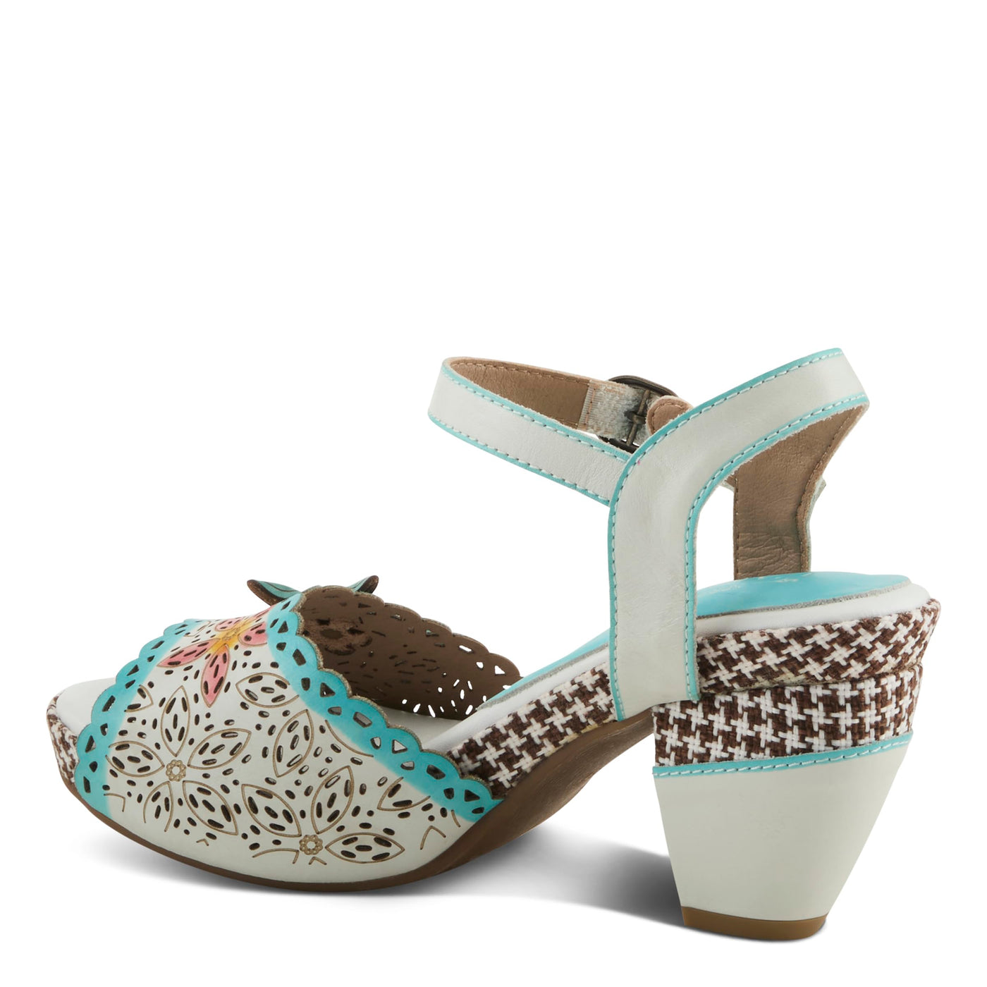 L'Artiste by Spring Step Women's Miabella Sandal, White Multi, 6.5-7