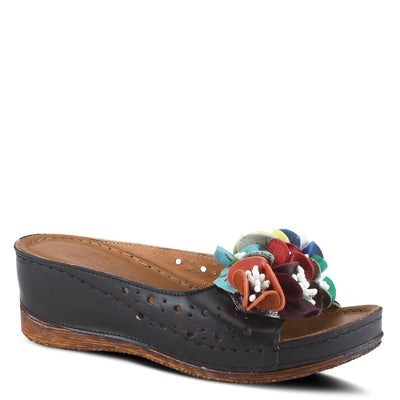 Spring Step Women's Flowerchild Slide Sandal Black EU 41 / US 9.5-10