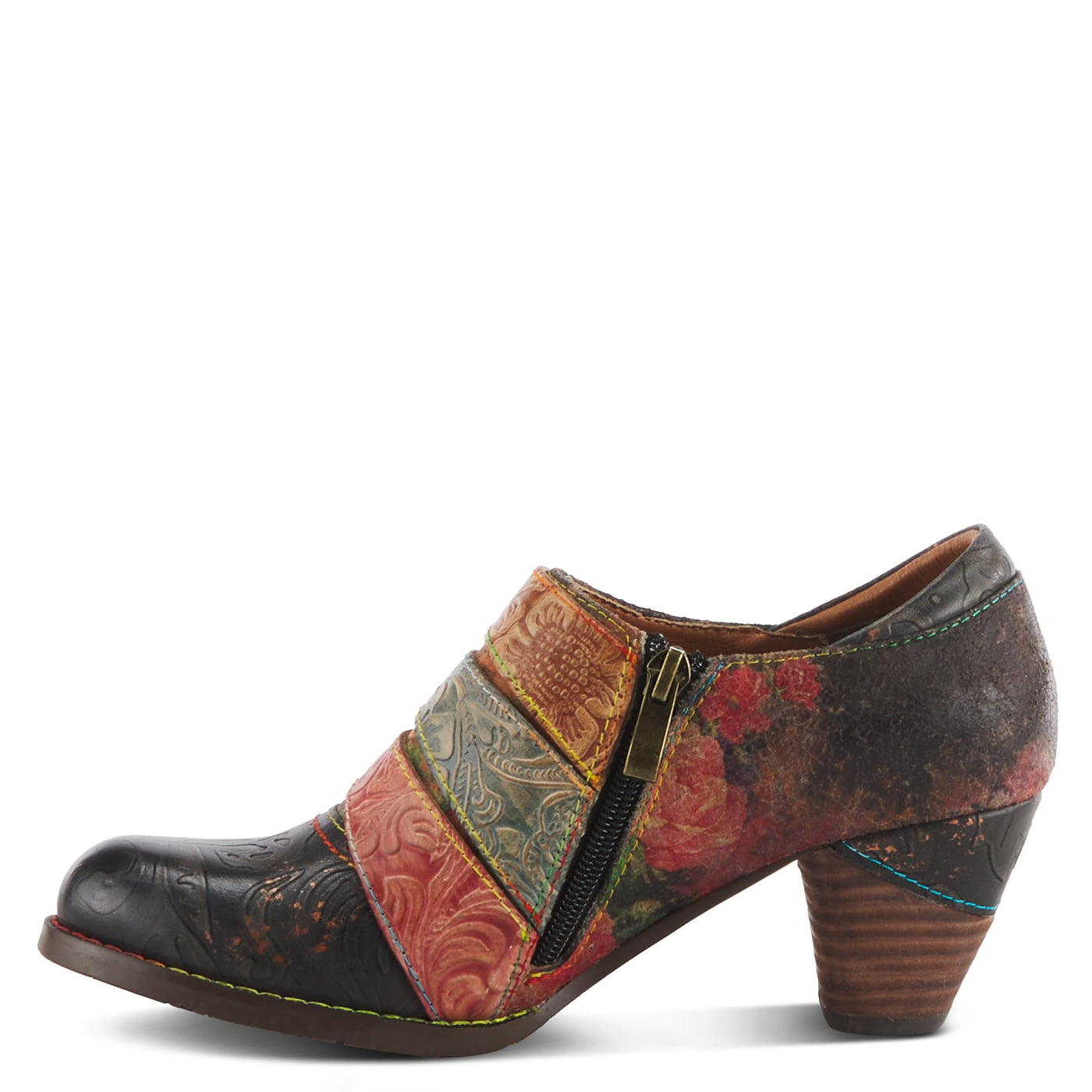 Spring Step L'Artiste Graphic Shoes for Women - Comfortable Womens Booties - Ladies Shoes with Zipper Closure and Microsuede Insole - Black Multi EU 41 / US 9.5-10