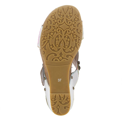 Spring Step L'Artiste Women's Adelanda Slide Sandal White Multi EU 35 / US 5