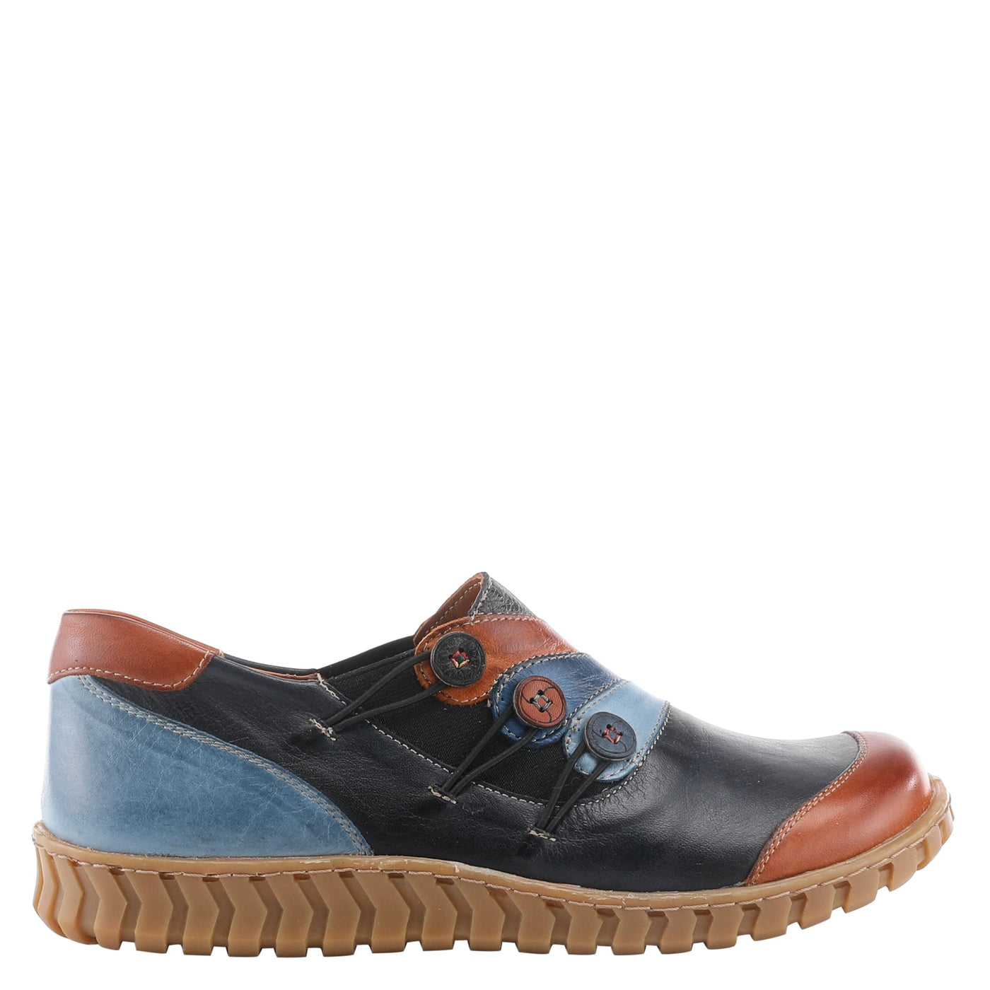 Spring Step Women's Neeta Slip-On Shoe Navy Multi EU 42 / US 10.5-11