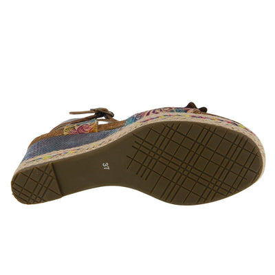 Spring Step L'Artiste Women's Annmarie Ankle Strap Sandal Grey Multi EU 38 / US 7.5-8