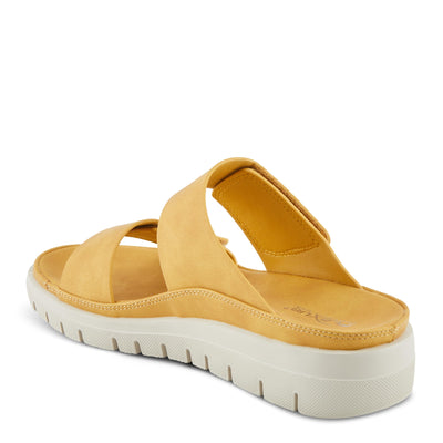 Flexus Women's BUTTONY Slide Wedge Sandals Mustard EU 41 / US 9.5-10