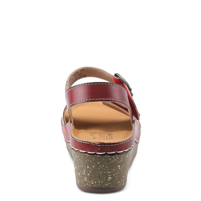 Spring Step L'Artiste Women's Roshni Wedge Sandal Red Multi EU 40 / US 9