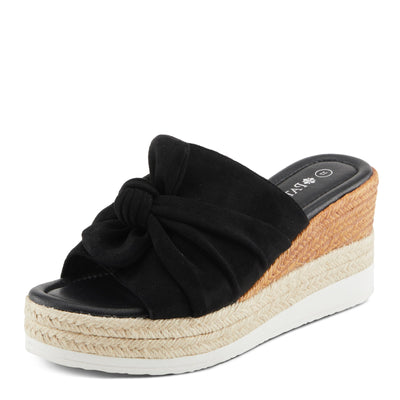 PATRIZIA Women's BELLALUCE Slide Wedge Sandals Black EU 37 / US 6.5-7