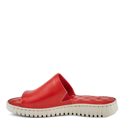 Spring Step NAPPA Women's Soft Leather Slip-On - Cushioned Footbed, Elastic Gore, Maximum Flexibility Red EU 41 / US 9.5-10