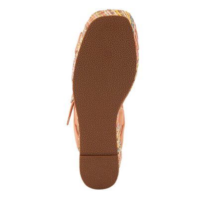 PATRIZIA Women's RAINBOWFUN Multicolor Quarter Strap Wedge Sandals Apricot EU 40 / US 9