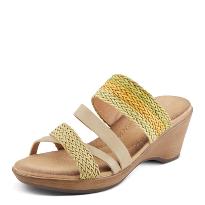 PATRIZIA Women's MAHINA Cross-Strapped Wedge Sandals Light Green Multi EU 39 / US 8.5