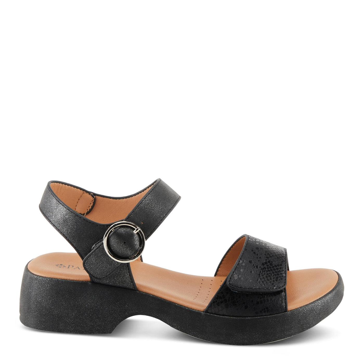 PATRIZIA Women's FINOLA Quarter Strap Platform Sandals Black EU 41 / US 9.5-10