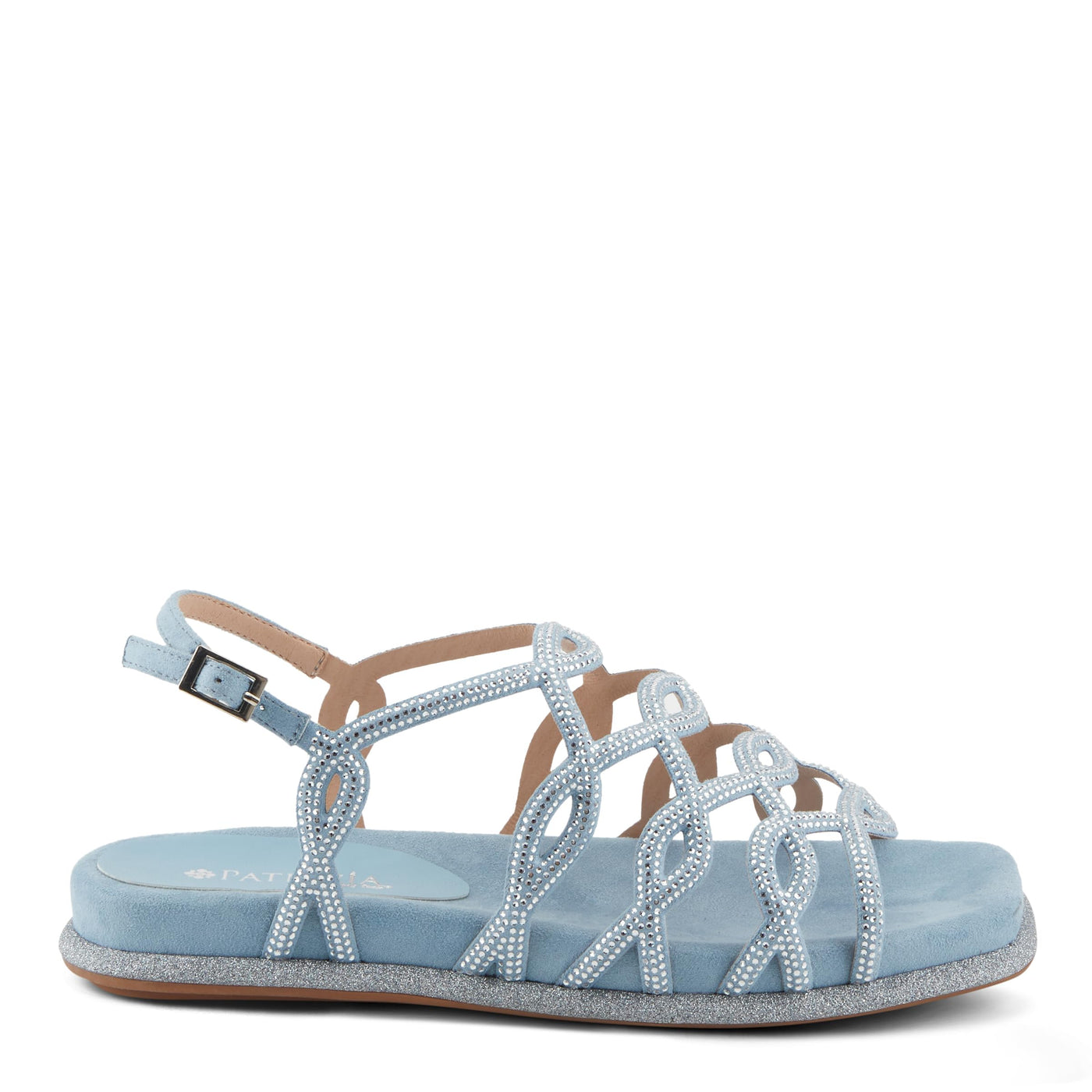 PATRIZIA Women's GLAMGLOSS Flat Sandals Light Blue EU 42 / US 10.5-11