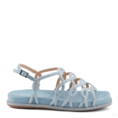 PATRIZIA Women's GLAMGLOSS Flat Sandals Light Blue EU 42 / US 10.5-11