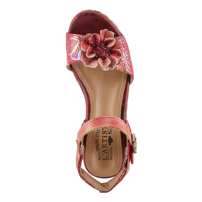 Spring Step L'Artiste Women's Wildcat Quarter Strap Heeled Sandal Red Multi Multi EU 36 / US 5.5-6
