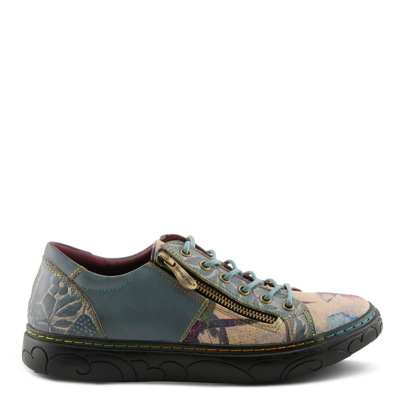 Spring Step L`Artiste Women's Danli-Bloom Sneaker Blue Multi EU 41 / US 9.5-10