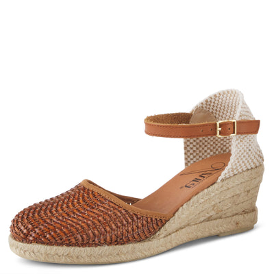 Azura Women's Lia Wedge Sandal Beige EU 40 / US 9