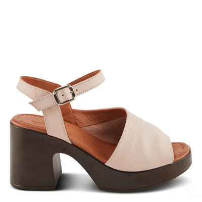 Spring Step Cello Women's Block Heels with Asymmetrical Upper and Buttery Leather Blush EU 37 / US 6.5-7