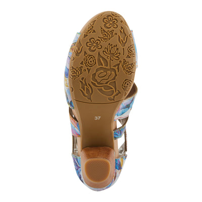 L'Artiste by Spring Step Women's Icon-Fleur Pump, Blue Multi, 7.5-8