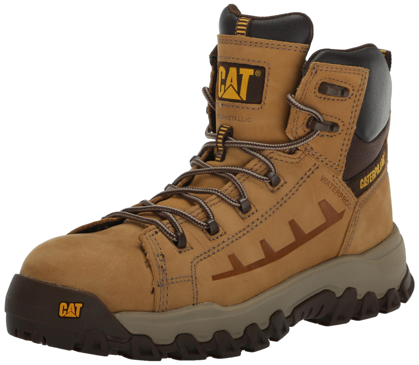 Cat Footwear Men's Work Construction Boot, Honey Reset, 7.5 Wide