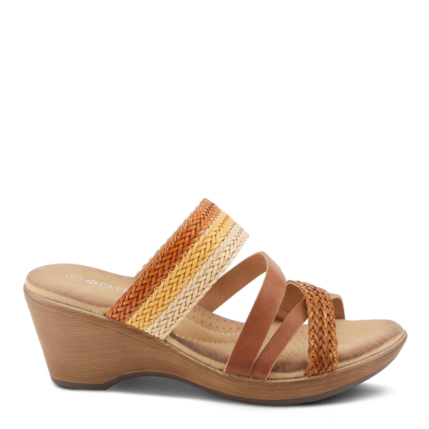 PATRIZIA Women's MAHINA Cross-Strapped Wedge Sandals Brown Multi EU 41 / US 9.5-10