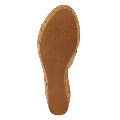 Spring Step Women's Mssteamy Slide Wedge Sandal Beige Suede EU 40 / US 9